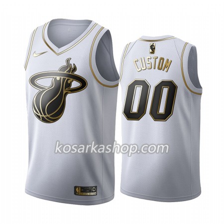 Dres Miami Heat Prilagođeni Nike 2019-20 Bijela Golden Edition Swingman